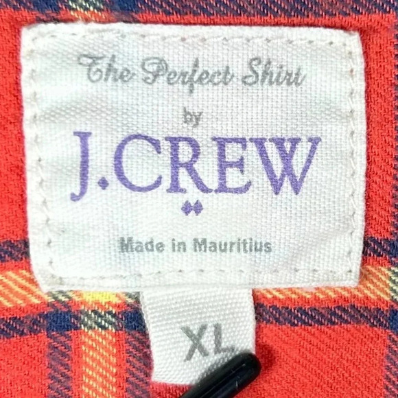 J. Crew The Perfect Shirt Size XL Women Flannel Plaid Red - Picture 4 of 7